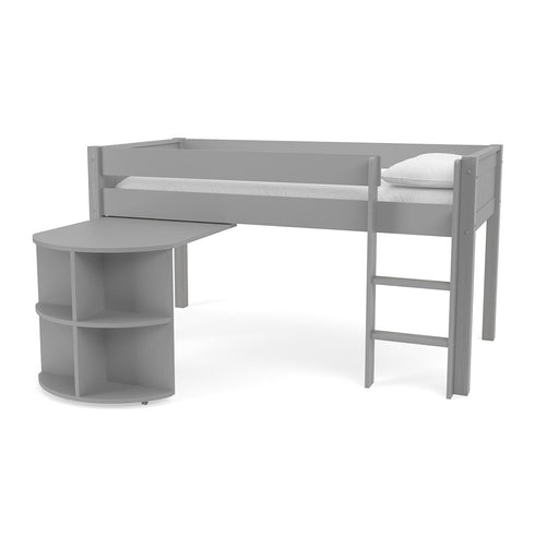 New Classic Midsleeper With Pull Out Desk Grey